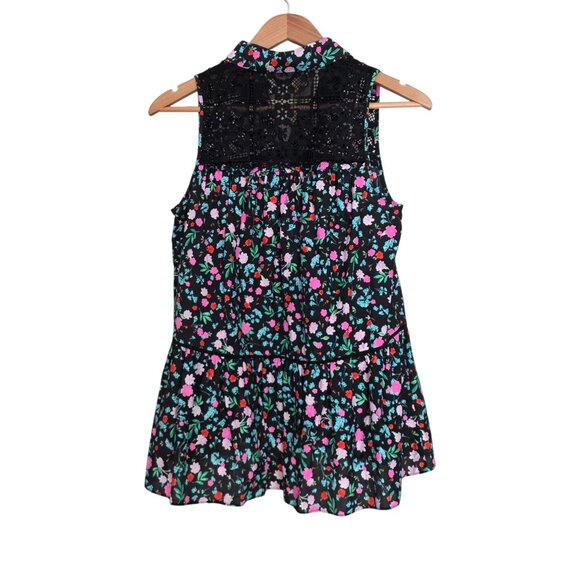 Women's - Kate Spade Greenhouse Floral Lace Yoke Top, Size Small - Picture 5 of 9